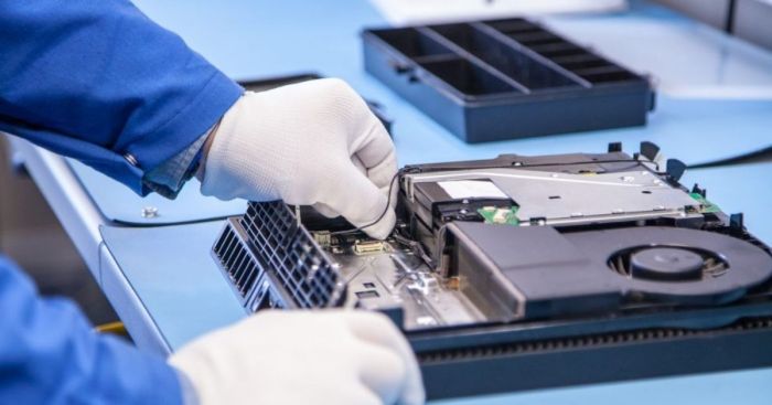 Power supply replacement playstation ps4 stickers remove back warranty screws ifixit step repair Power supply replacement playstation ps4 stickers remove back warranty screws ifixit step repair